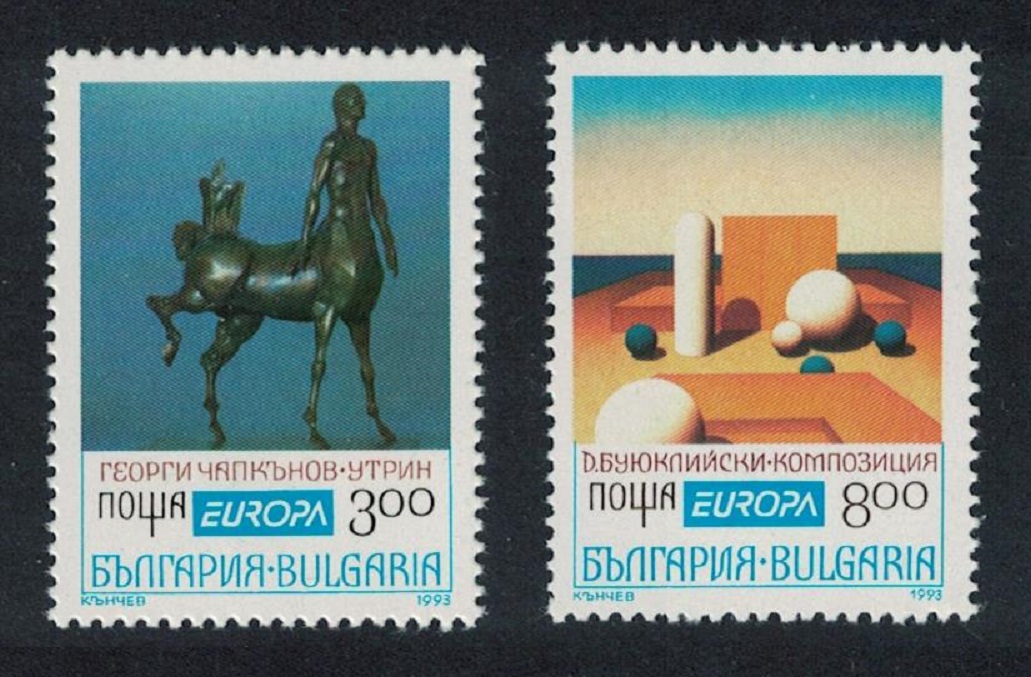 Bulgaria Sculpture Painting Europa CEPT Contemporary Art 2v 1993 MNH SG#3907-3908