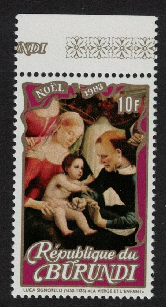 Burundi &#39;Virgin and Child&#39; by Lucas Signorelli 1983 MNH SG#1416