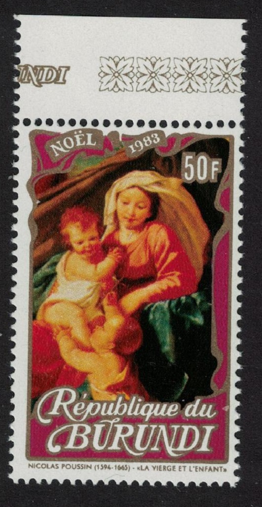 Burundi &#39;Virgin and Child&#39; by Nicolas Poussin 1983 MNH SG#1419