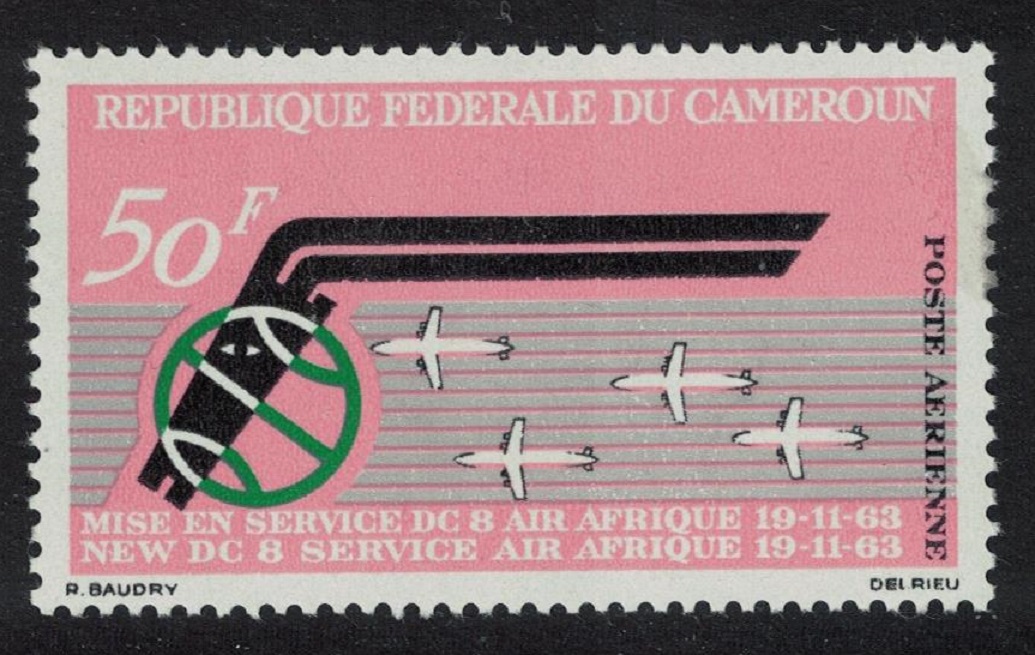 Cameroun Inauguration of &#39;DC-8&#39; Aircraft Service 1963 MNH SG#352