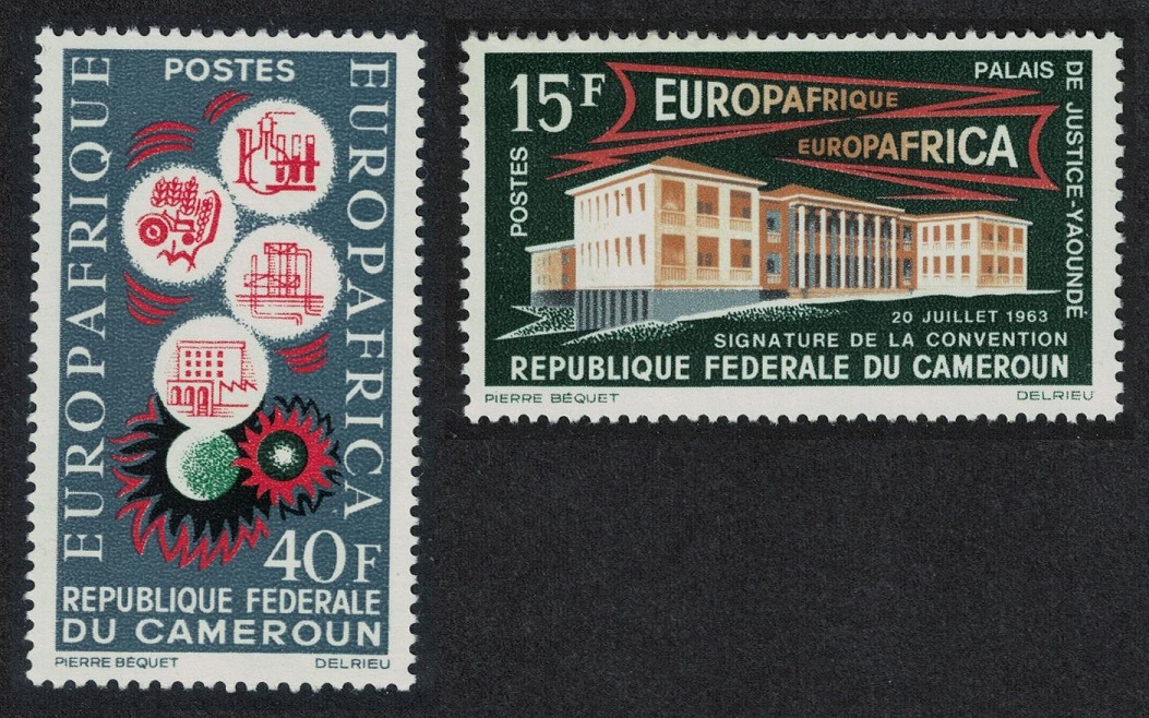 Cameroun First Anniversary of European-African Economic Convention 2v 1964 MNH SG#362-363