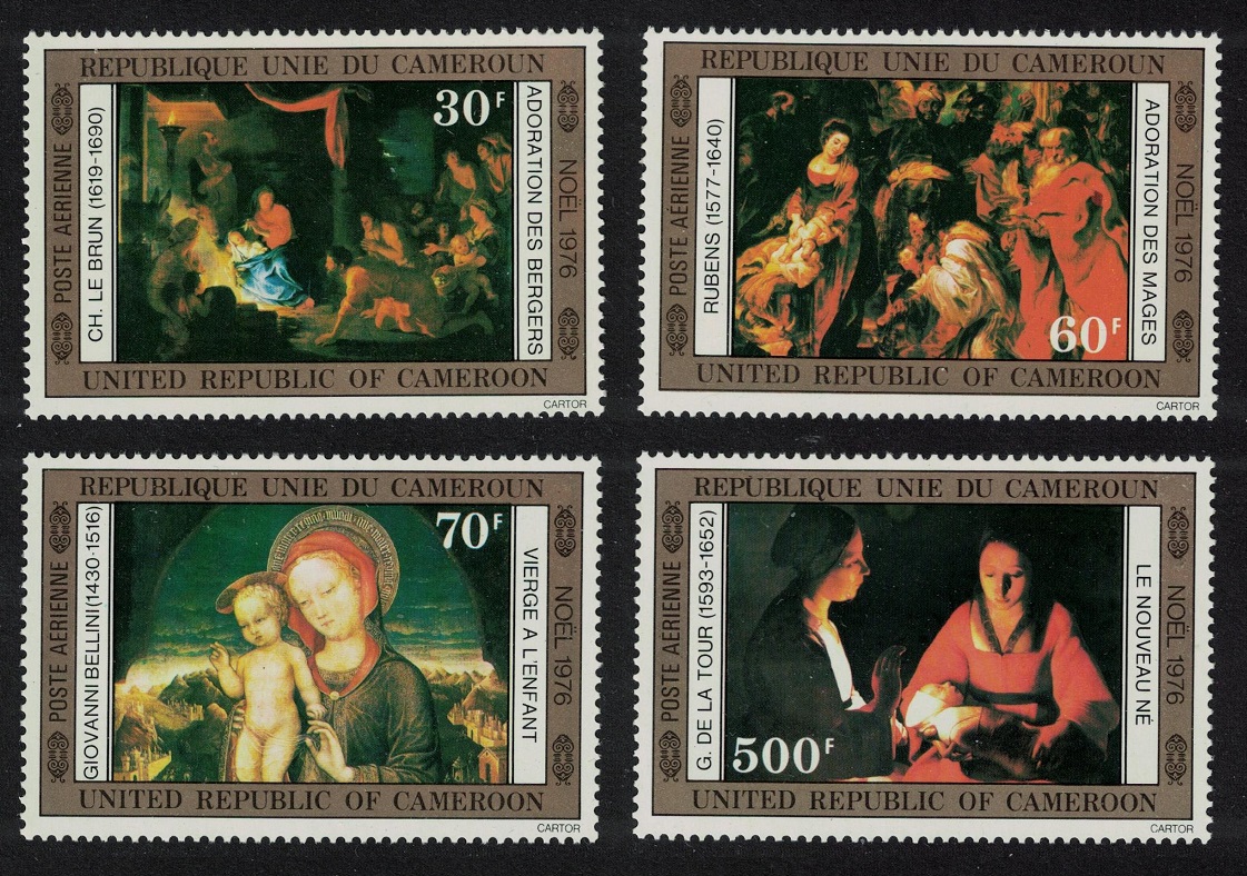 Cameroun Rubens Belini Paintings Christmas 4v 1976 MNH SG#777-780