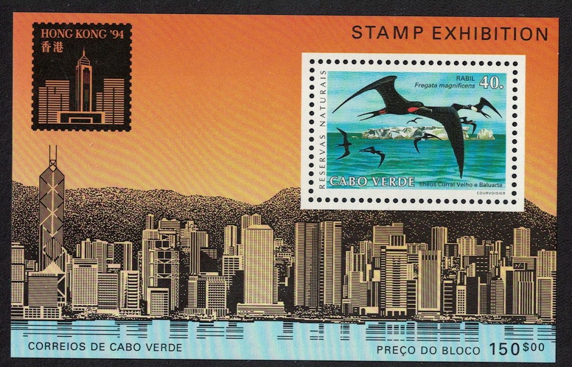 Cape Verde Magnificent Frigate Bird &#39;Hong Kong 94&#39; MS 1994 MNH SG#MS735