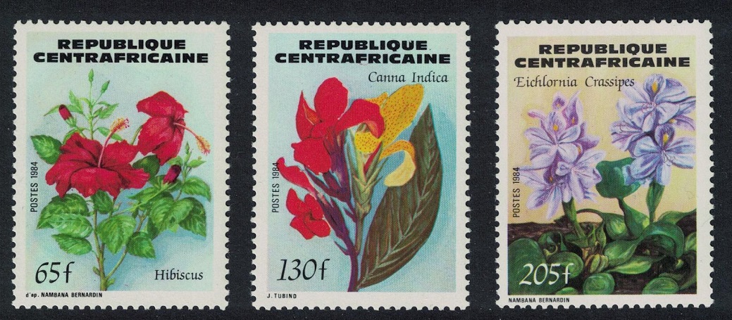 Central African Empire Flowers 3v 1984 MNH SG#1045-1047 MI#1059-1061