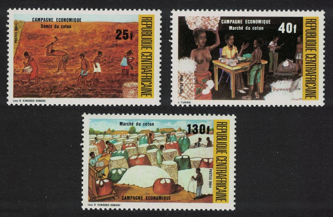 Central African Republic Economic Campaign 3v 1984 MNH SG#1055-1057