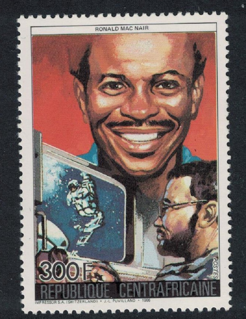 Central African Republic Ronald MacNair Space Challenger&#39;s Astronaut 300f 1986 MNH SG#1224 MI#1243A