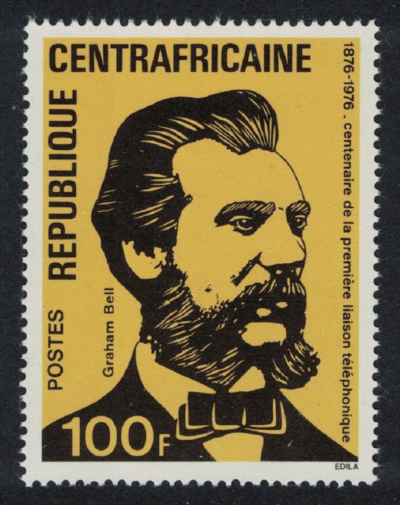 Central African Republic Alexander Bell Telephone Centenary 1976 MNH SG#408