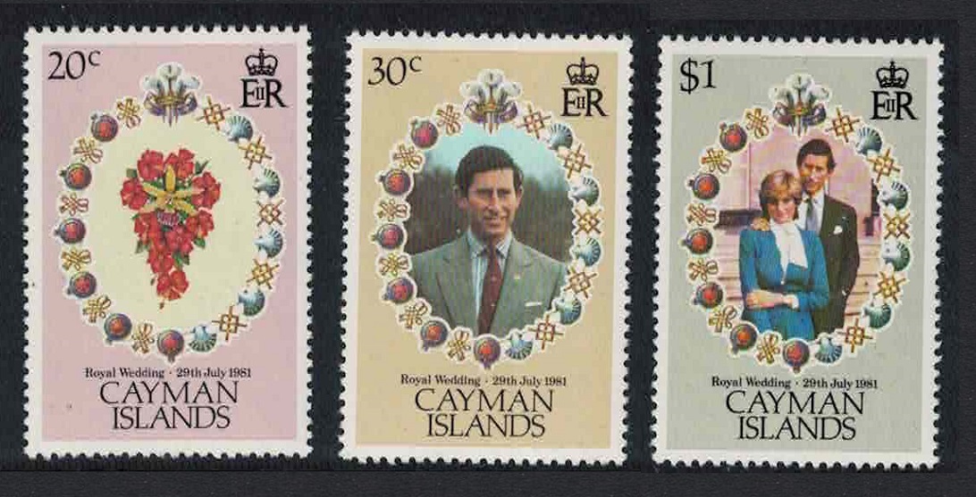 Cayman Islands Charles and Diana Royal Wedding 3v 1981 MNH SG#534-536