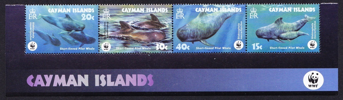 Cayman Islands WWF Short-finned Pilot Whale Bottom Strip WWF Logo 2003 MNH SG#1037-1040 MI#970-973 Sc#902-905