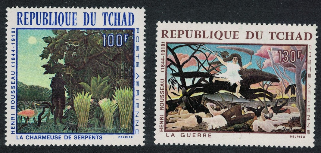 Chad Paintings by Henri Rousseau 2v 1968 MNH SG#207-208