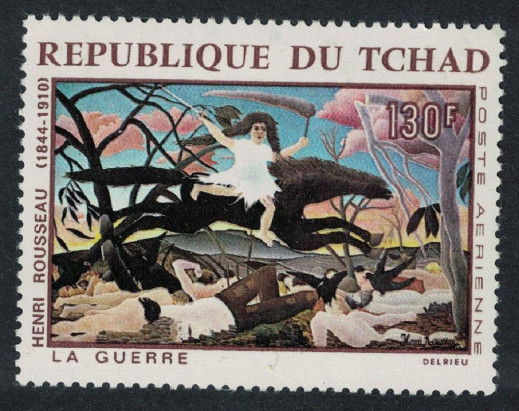 Chad &#39;The War&#39; Painting by Henri Rousseau 1968 MNH SG#208