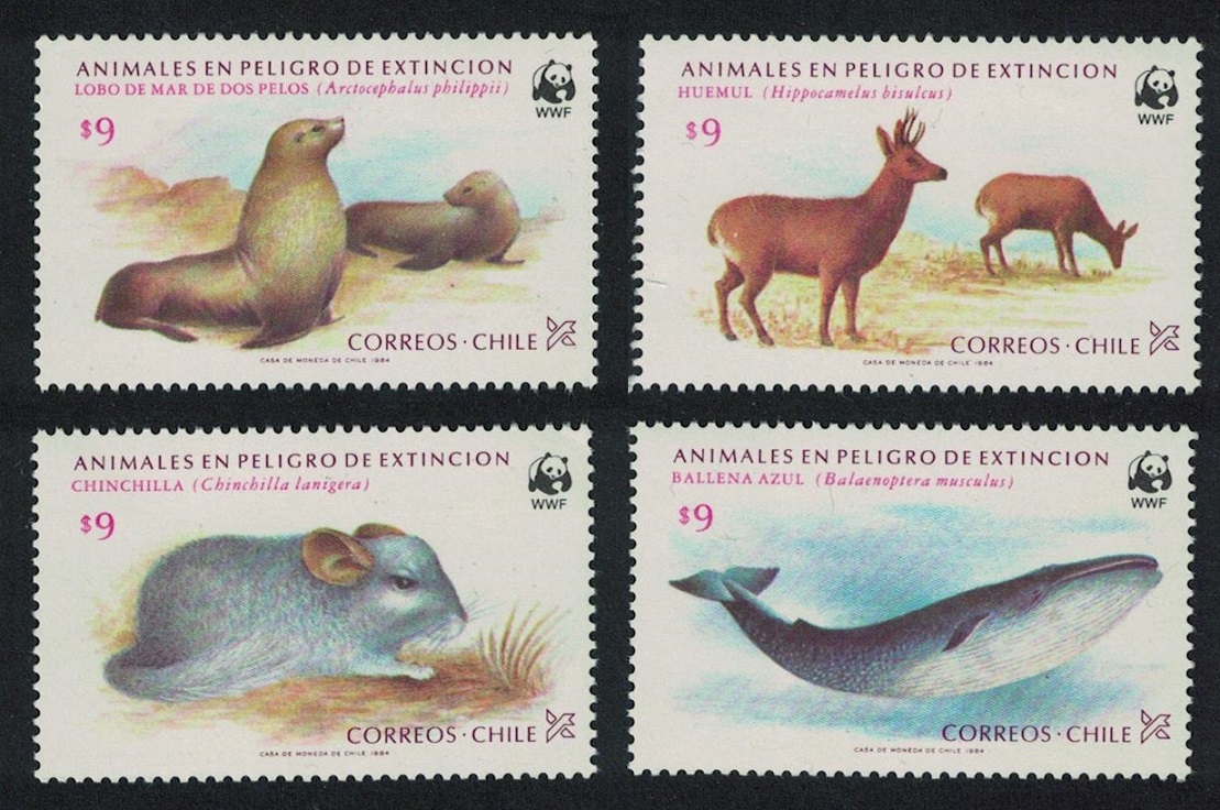 Chile WWF Conservation in Chile 4v 1984 MNH SG#993-996 MI#1066-1069 Sc#679-682