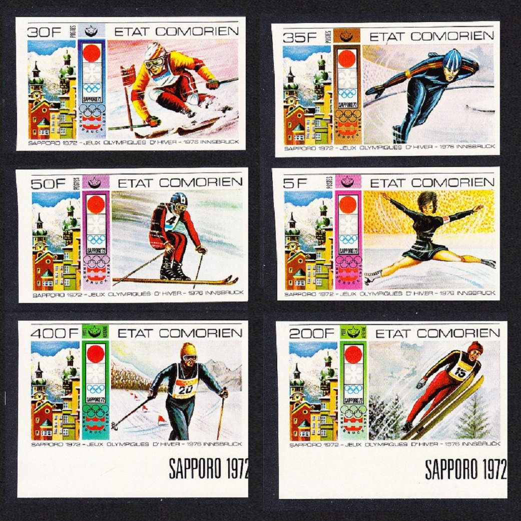 Comoro Islands Winter Olympic Games Innsbruck 6v imperf 1976 MNH MI#266-271B