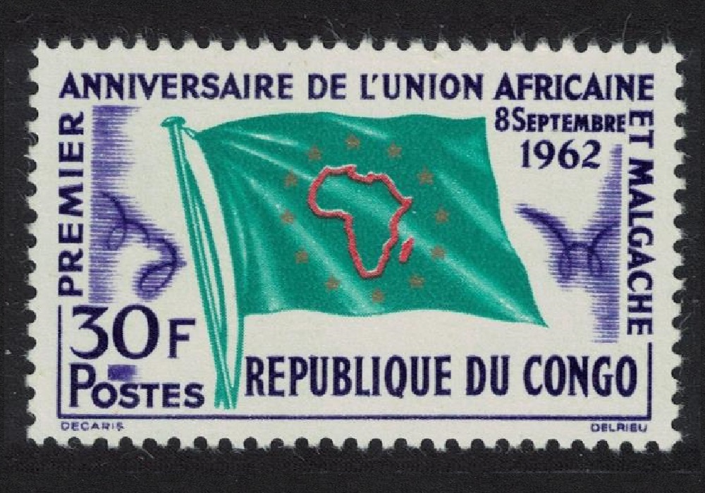 Congo Flag Union of African and Malagasy States 1962 MNH SG#25