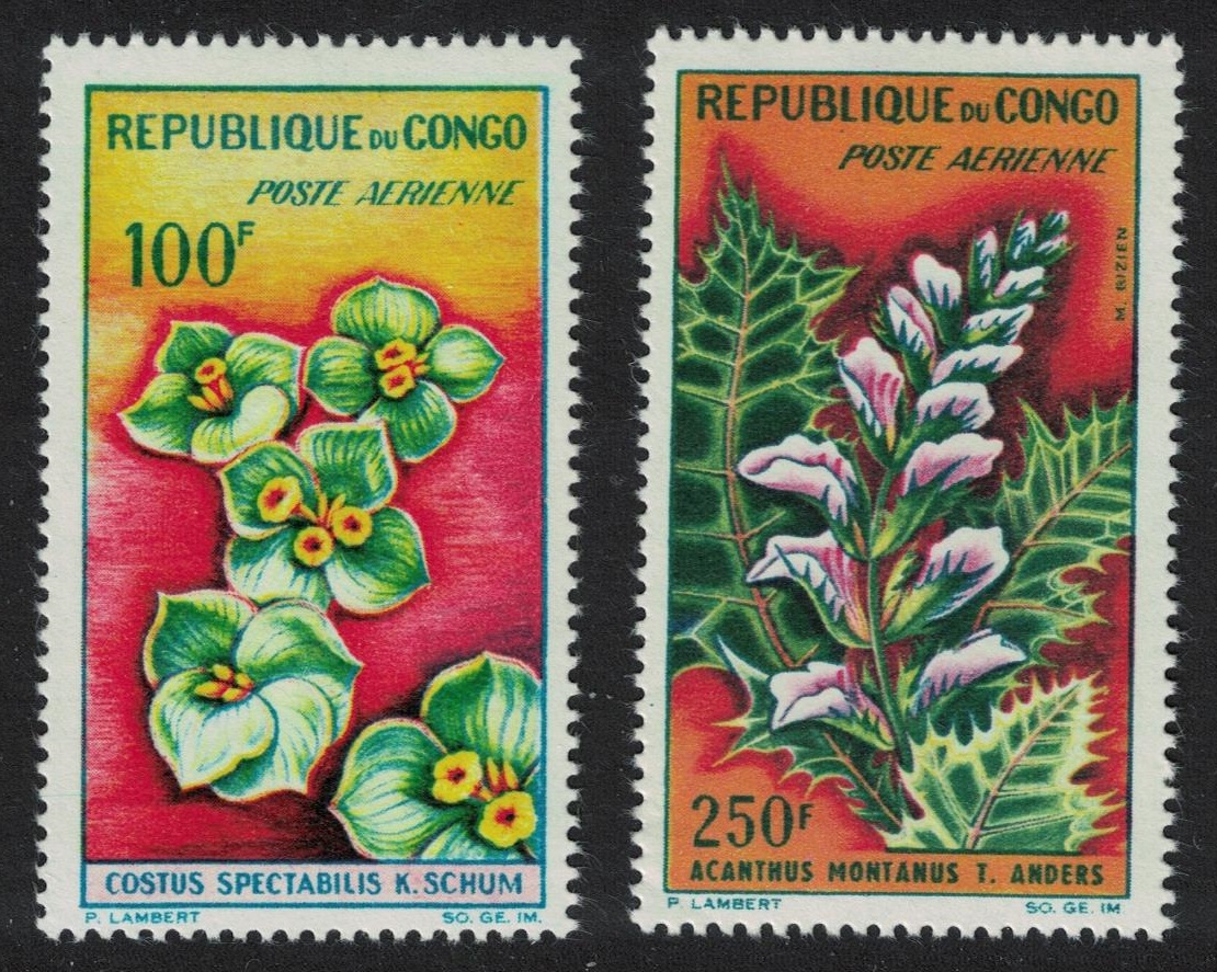 Congo Flowers 2v 1963 MNH SG#28-29