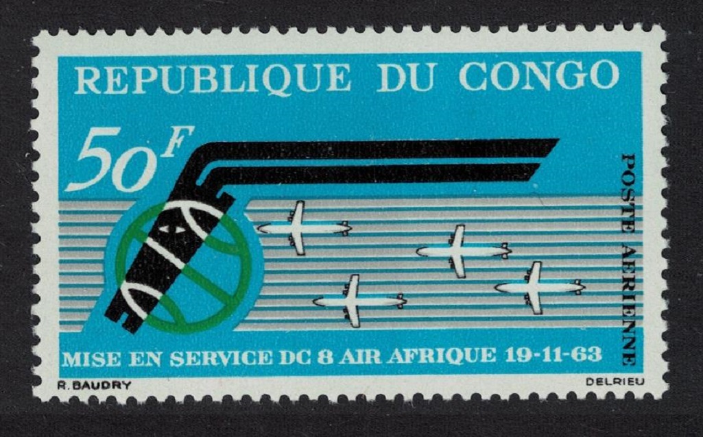 Congo Inauguration of DC-8 Service 1963 MNH SG#35