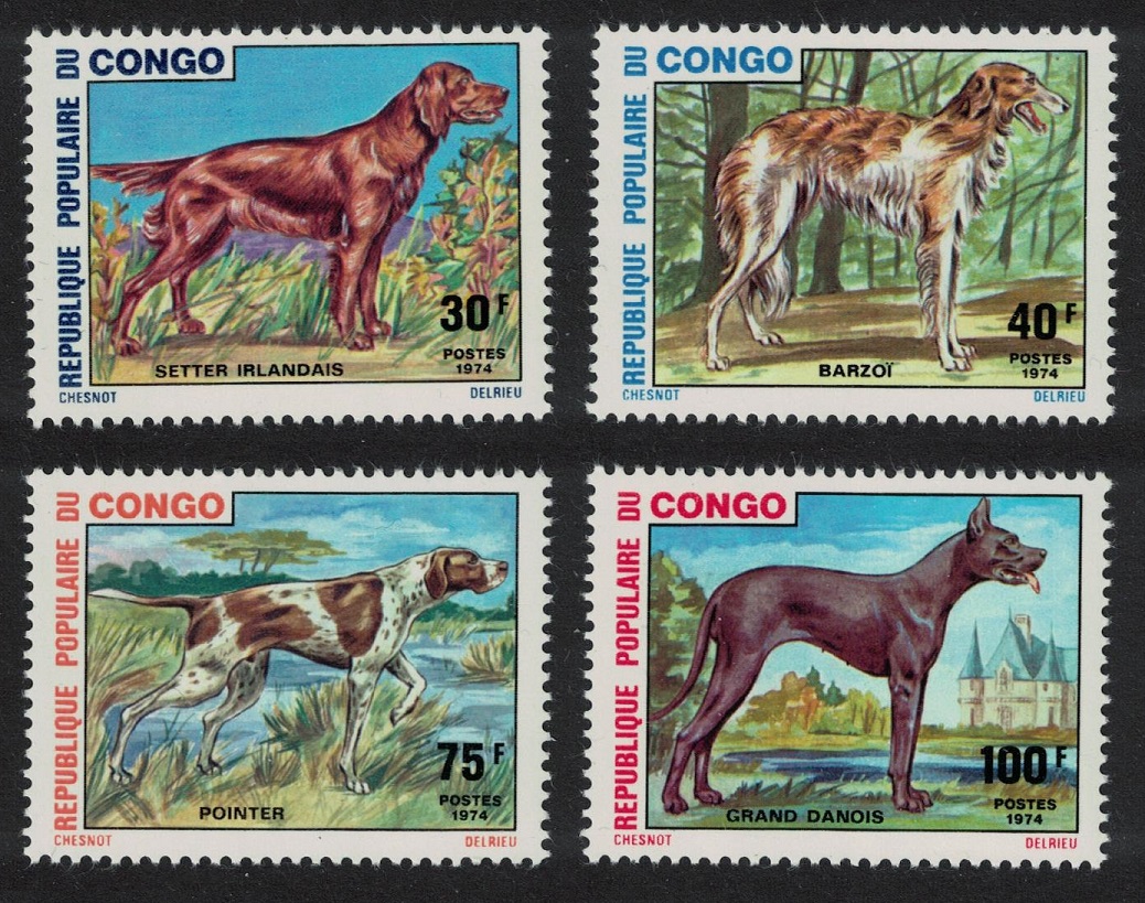 Congo Dogs 4v 1974 MNH SG#429-432 Sc#308-311