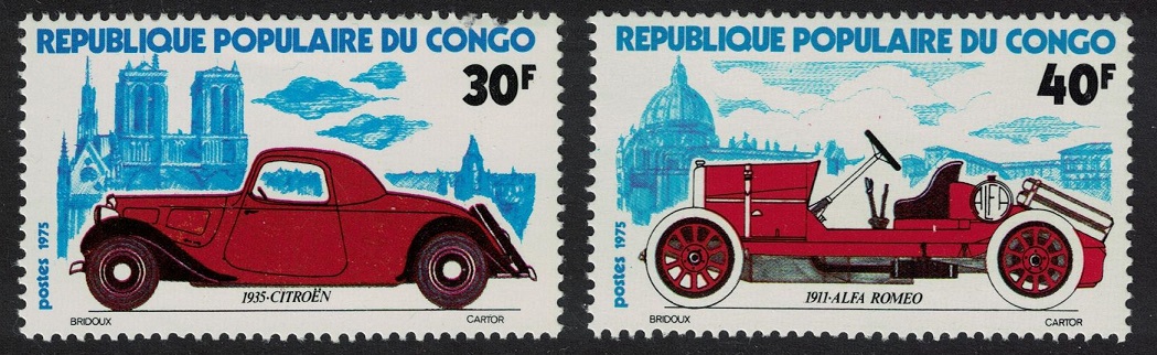 Congo Veteran Cars 2v Def 1975 MNH SG#456-457