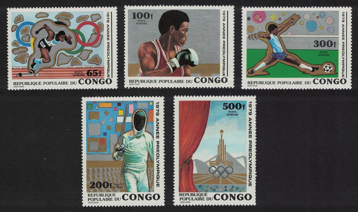 Congo Summer Olympics Moscow 5v 1979 MNH SG#697-701