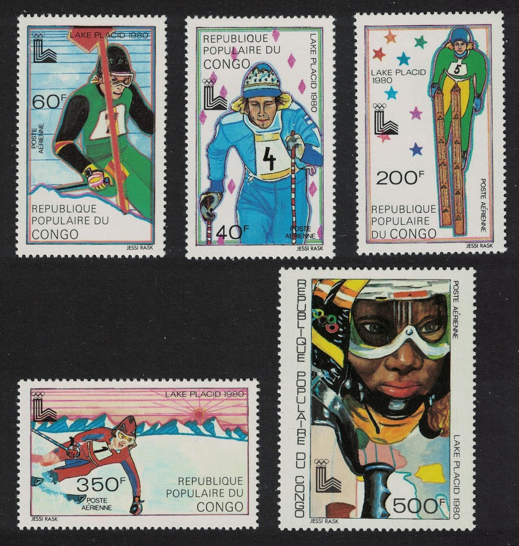 Congo Winter Olympic Games Lake Placid 5v 1979 MNH SG#704-708