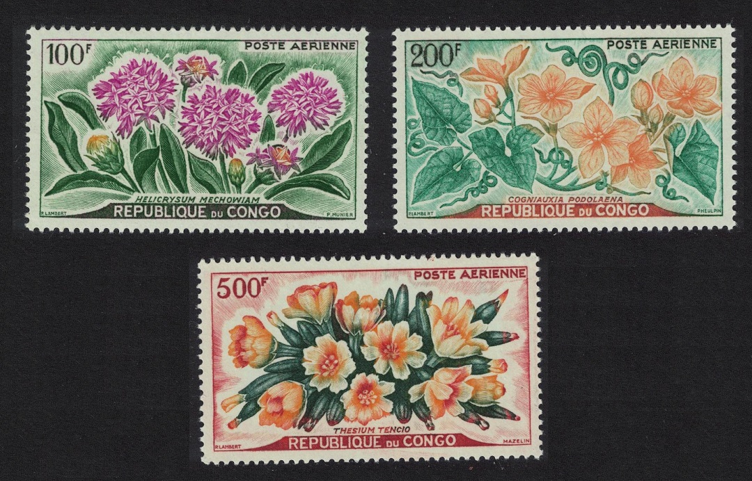 Congo Flowers 3v 1961 MNH SG#9-11