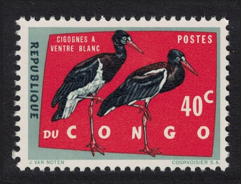 Congo Democratic Republic Abdim&#39;s Stork Birds 40c 1962 MNH SG#471