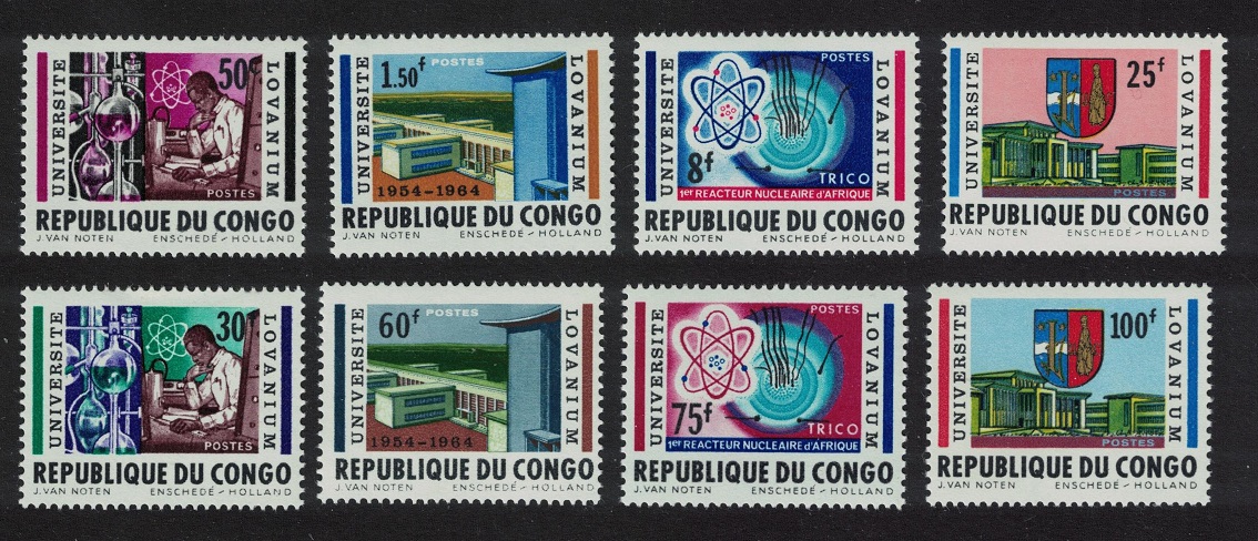 Congo Democratic Republic Tenth Anniversary of Lovanium University 8v 1964 MNH SG#511-518