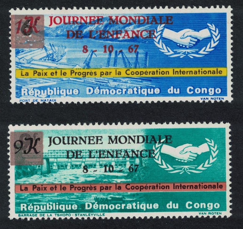 Congo Democratic Republic World Children&#39;s Day 2v 1968 MNH SG#645-646