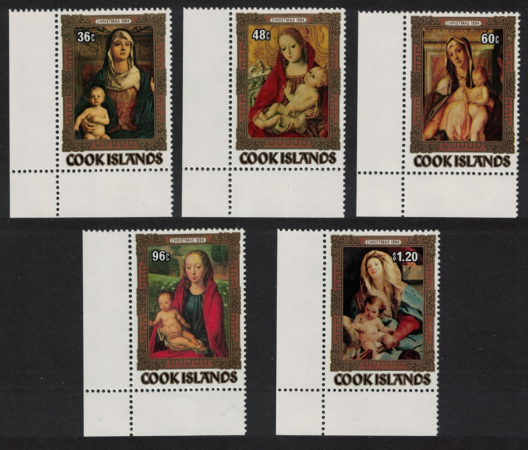 Cook Islands Christmas Paintings 5v Corners 1984 MNH SG#1008-1012