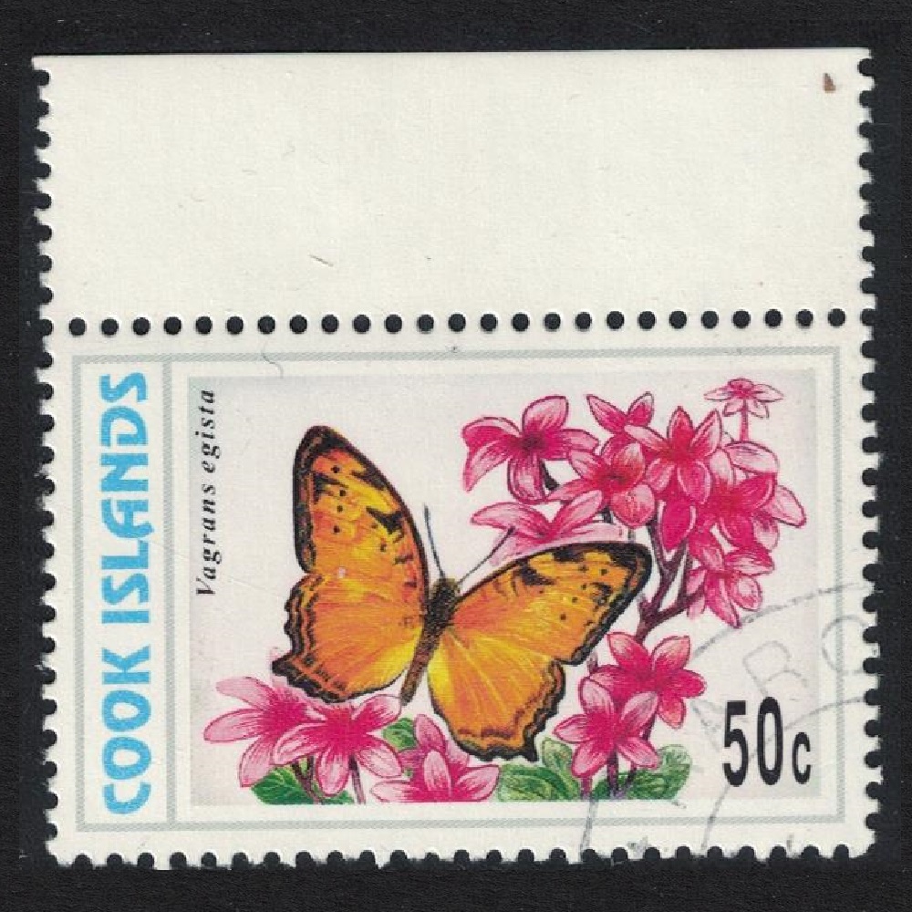 Cook Islands Butterfly &#39;Vagrans egista&#39; 50c 1998 Canc SG#1408