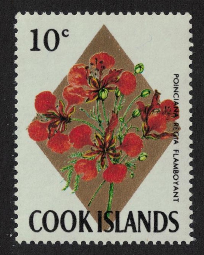 Cook Islands &#39;Poinciana regia flamboyant&#39; Flowers 10c 1967 MNH SG#238