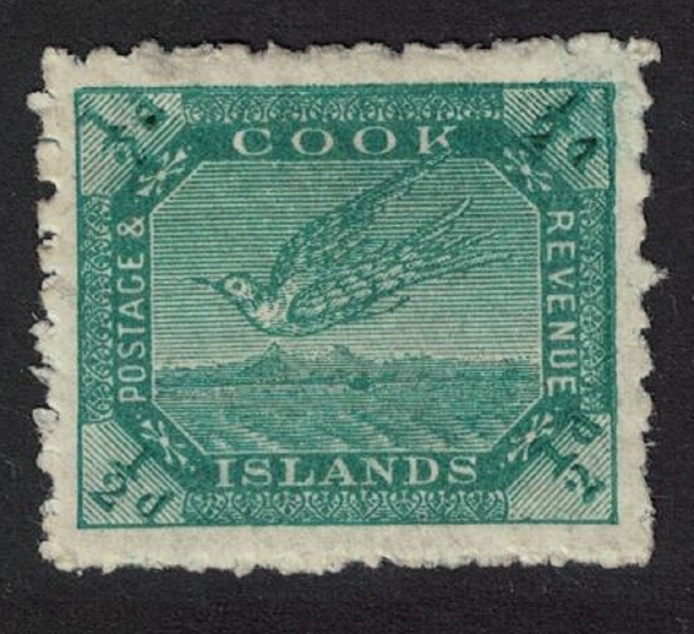 Cook Islands White Tern Bird or Torea Non-watermark paper T2 1902 MH SG#23?