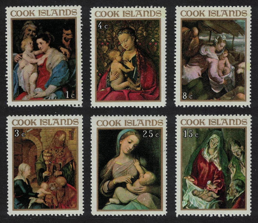 Cook Islands Christmas Renaissance Paintings Rubens 6v 1967 MNH SG#256-261