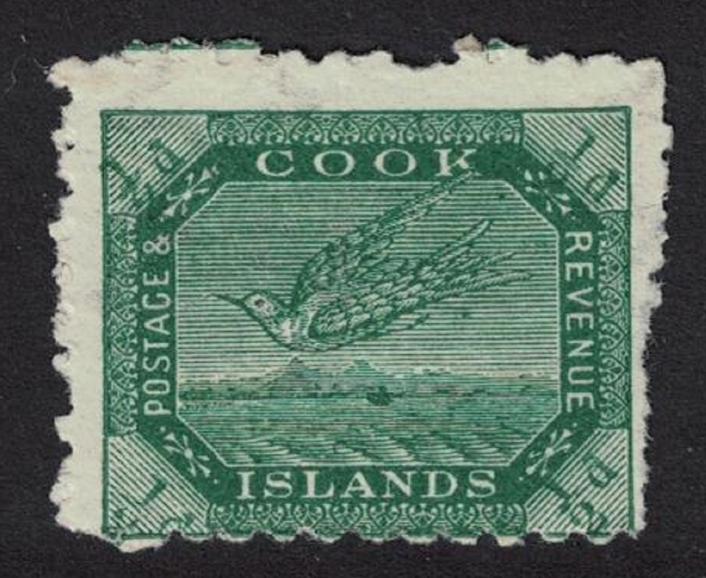 Cook Islands White Tern Bird or Torea Watermark paper 1902 MNH SG#28