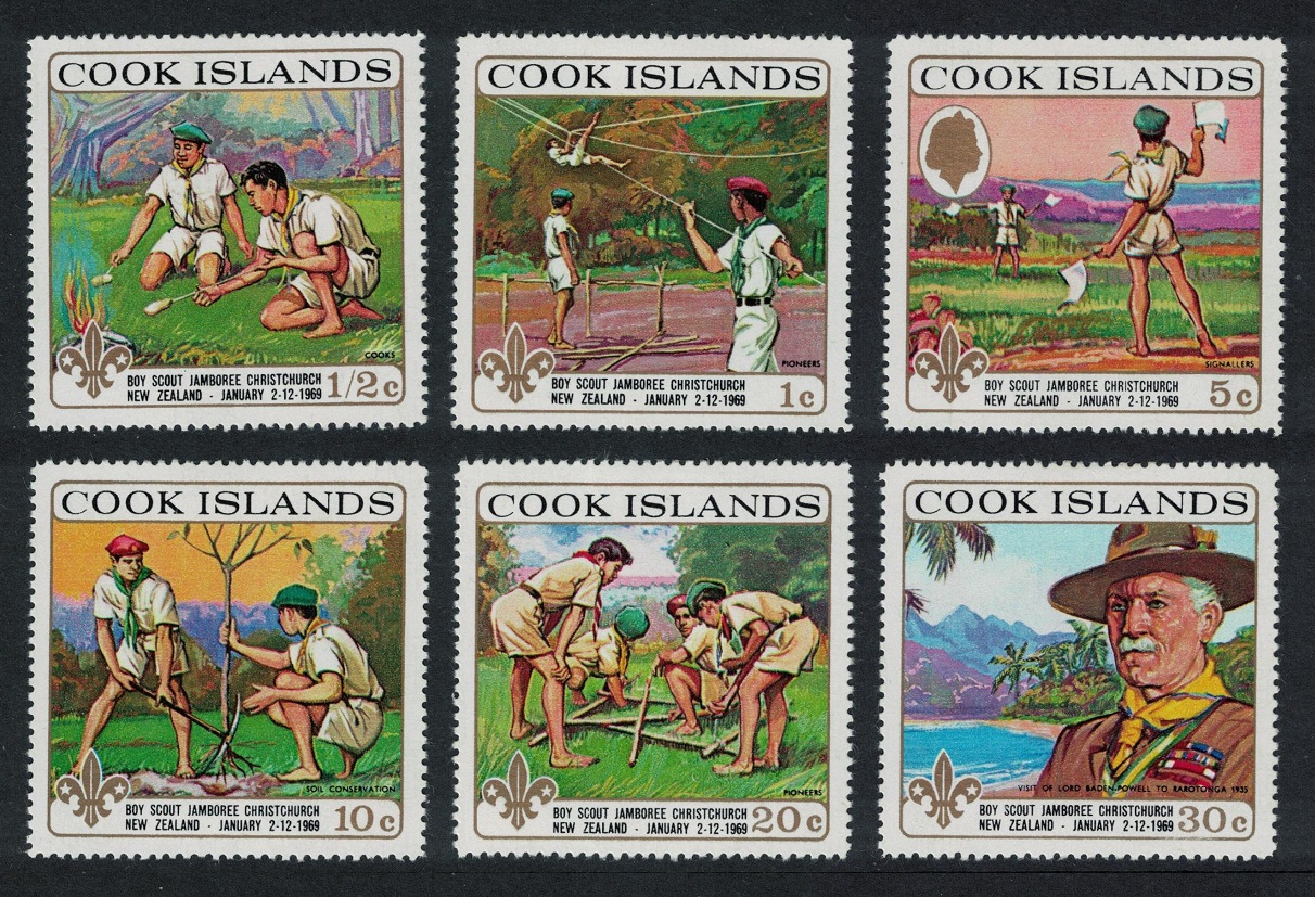 Cook Islands Scout Movement Jamboree 6v 1968 MH SG#289-294 Sc#248-253