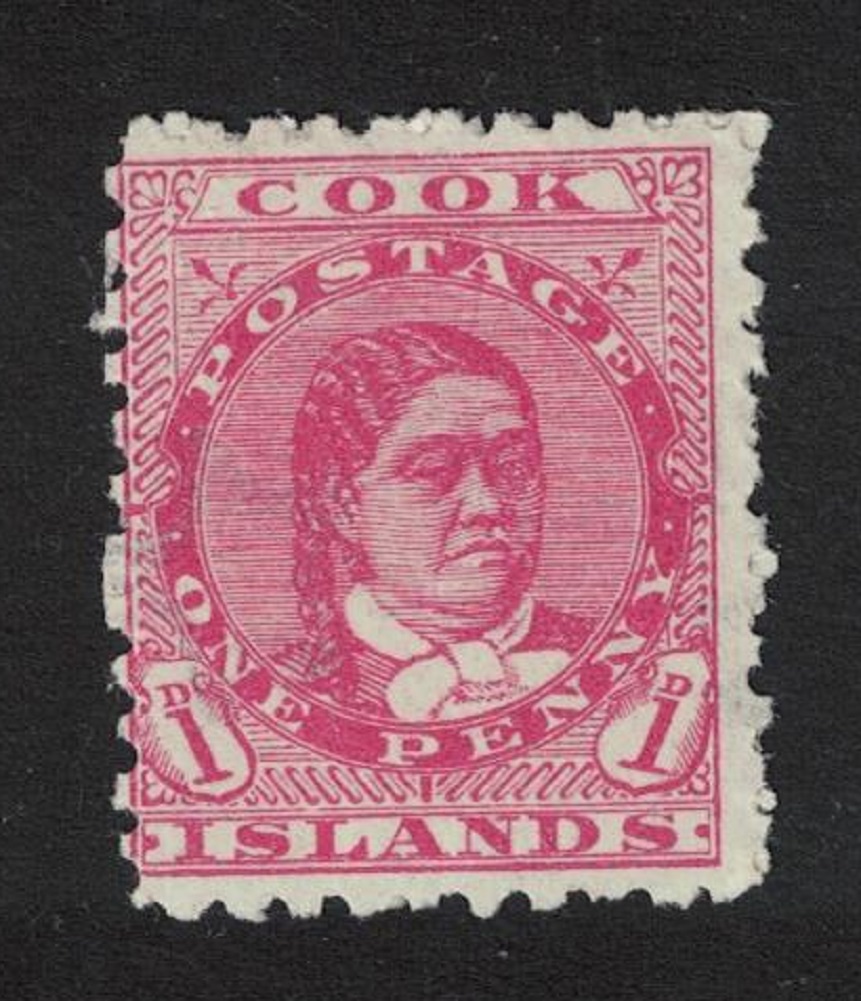 Cook Islands Queen Makea Takau 1d Watermark paper 1902 MH SG#29