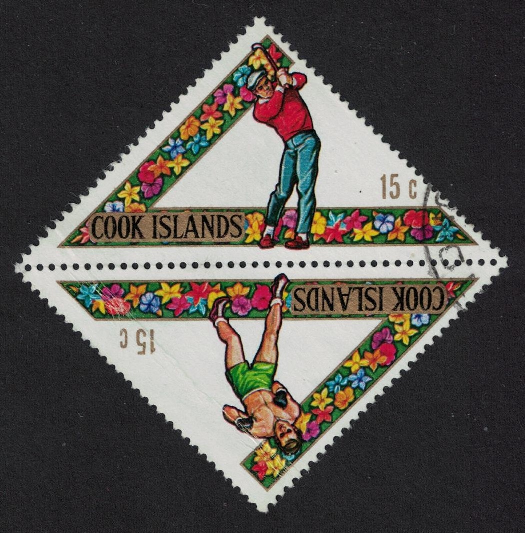 Cook Islands Golf Boxing Pacific Games Triangles Tete-beche Def 1969 Canc SG#304-305