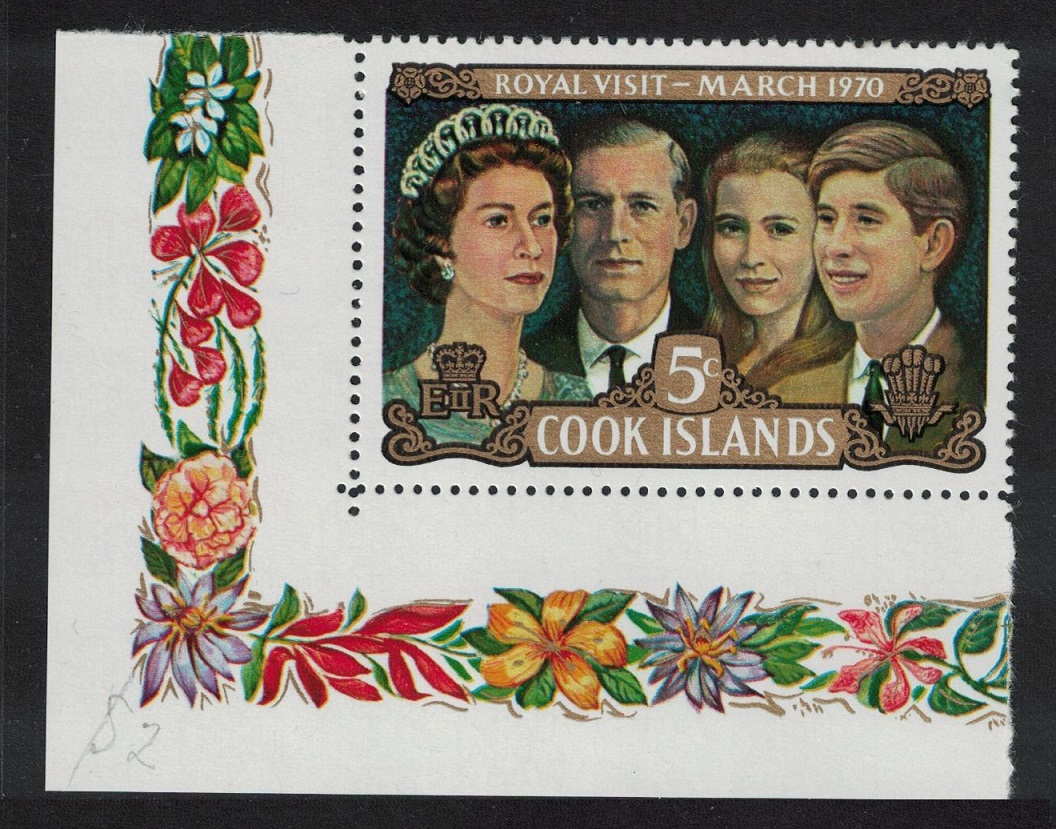 Cook Islands The Royal Family Visit to New Zealand 1970 MNH SG#328