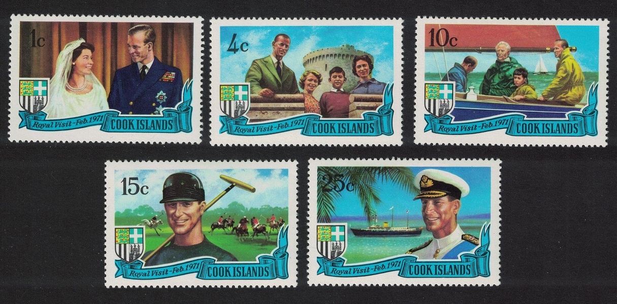 Cook Islands Royal Visit of Duke of Edinburgh 5v 1971 MNH SG#345-349 MI#268-272 Sc#297-301