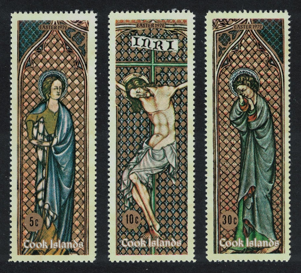 Cook Islands Easter Triptych of The Crucifixion 3v 1972 MNH SG#373-375 MI#294-296 Sc#316-318