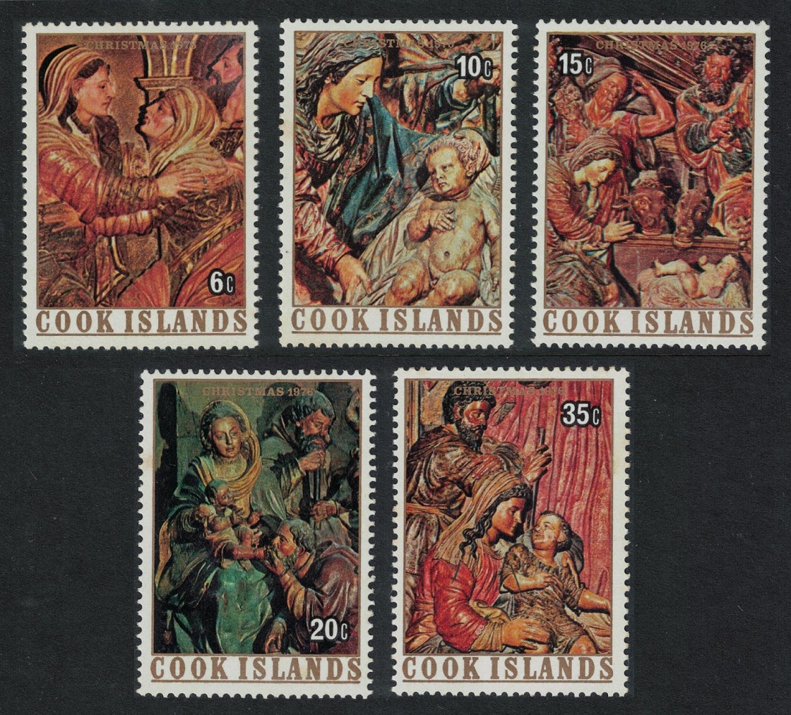 Cook Islands Christmas Renaissance Sculptures 5v 1976 MNH SG#556-560 Sc#459-463