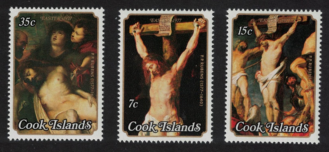 Cook Islands Easter Rubens Paintings 3v 1977 MNH SG#571-573 Sc#471-473