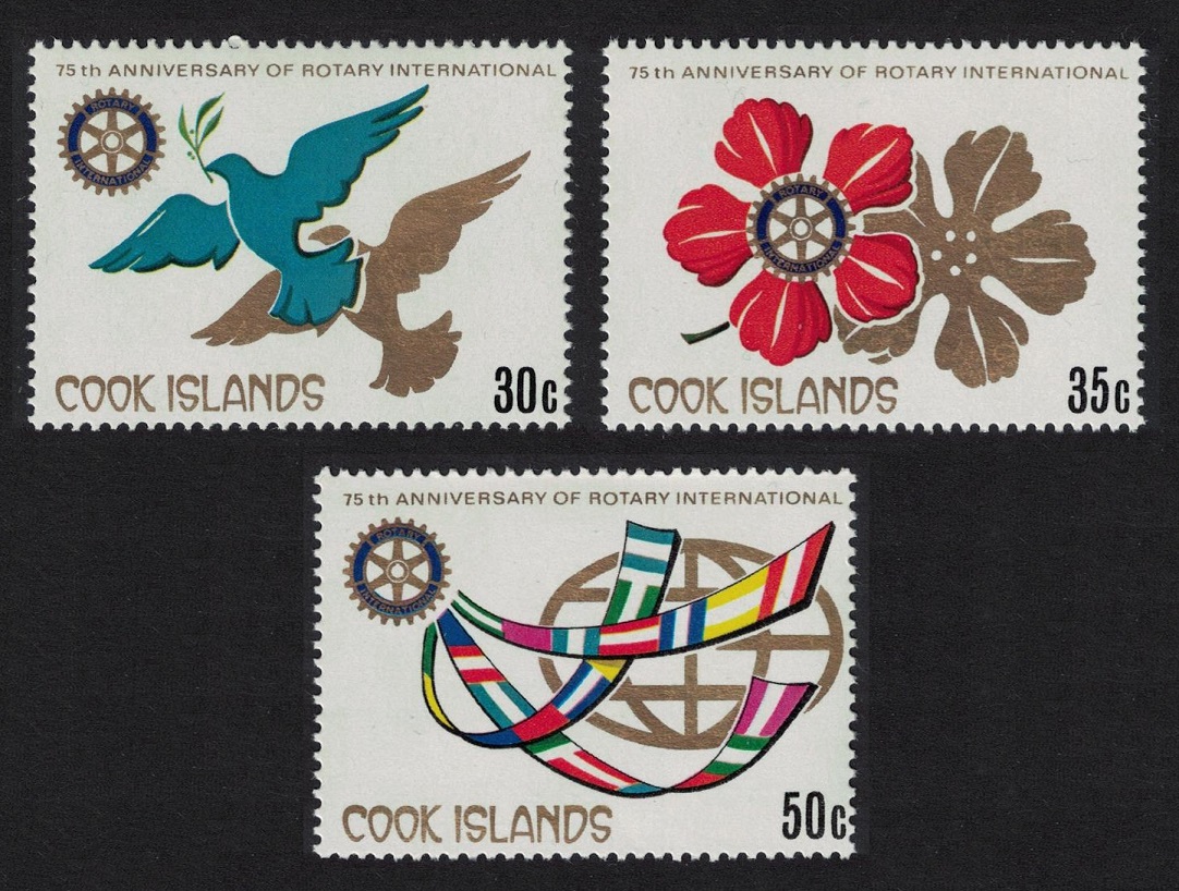 Cook Islands 75th Anniversary of Rotary International 3v 1980 MNH SG#683-685