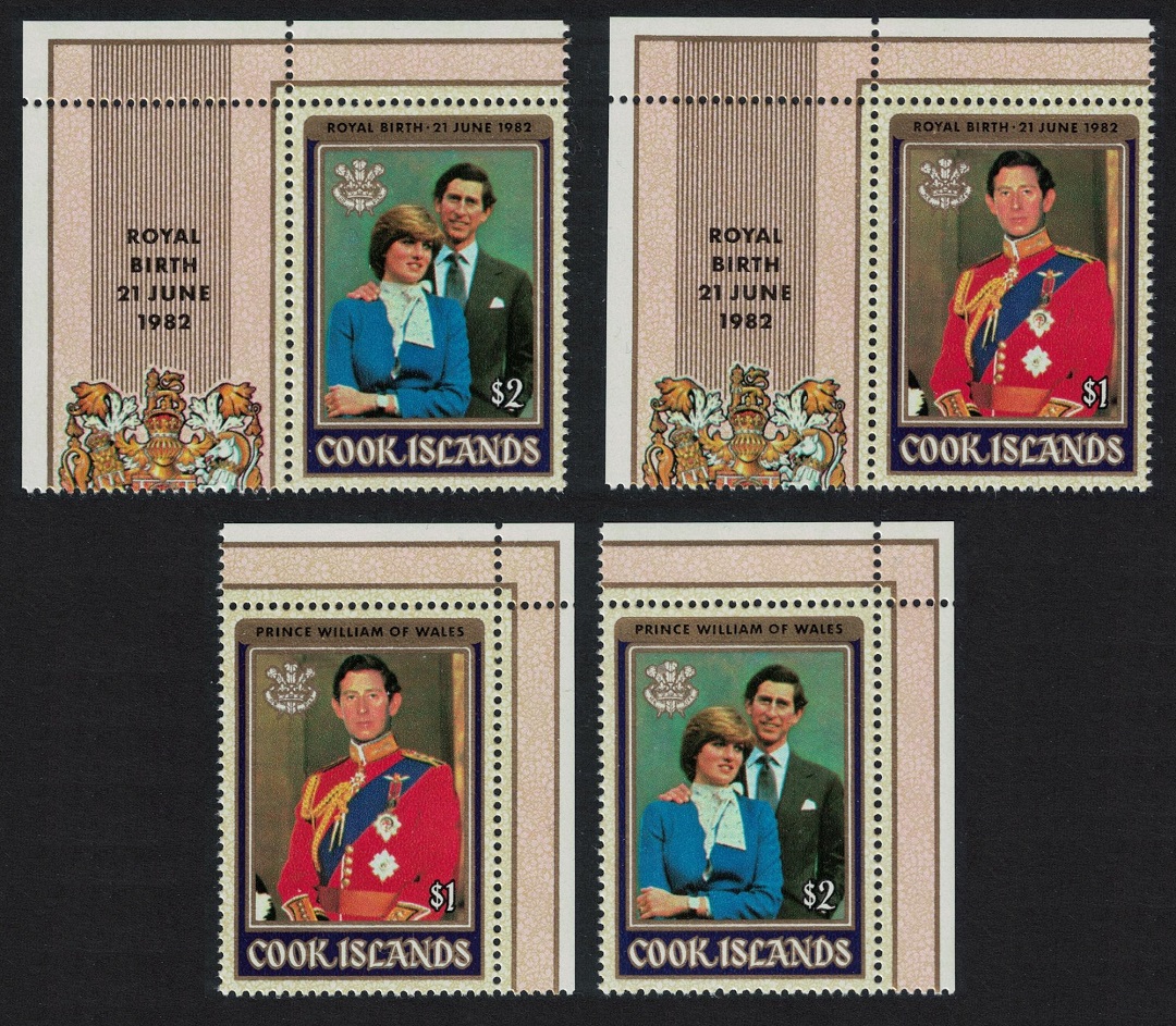 Cook Islands Birth of Prince William of Wales 4v Corners 1982 MNH SG#838-841 MI#818-821