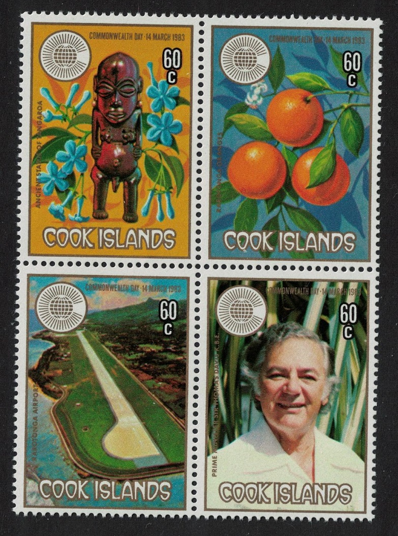 Cook Islands Fruits Airport Commonwealth Day Block of 4 1983 MNH SG#862-865