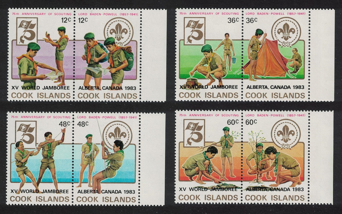 Cook Islands 15th World Scout Jamboree Alberta Canada 1983 MNH SG#875-882