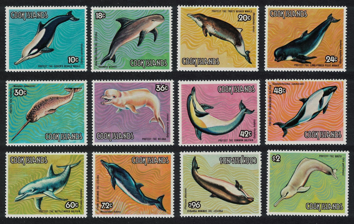 Cook Islands Save the Whale 12v 1984 MNH SG#946-957 Sc#767-778