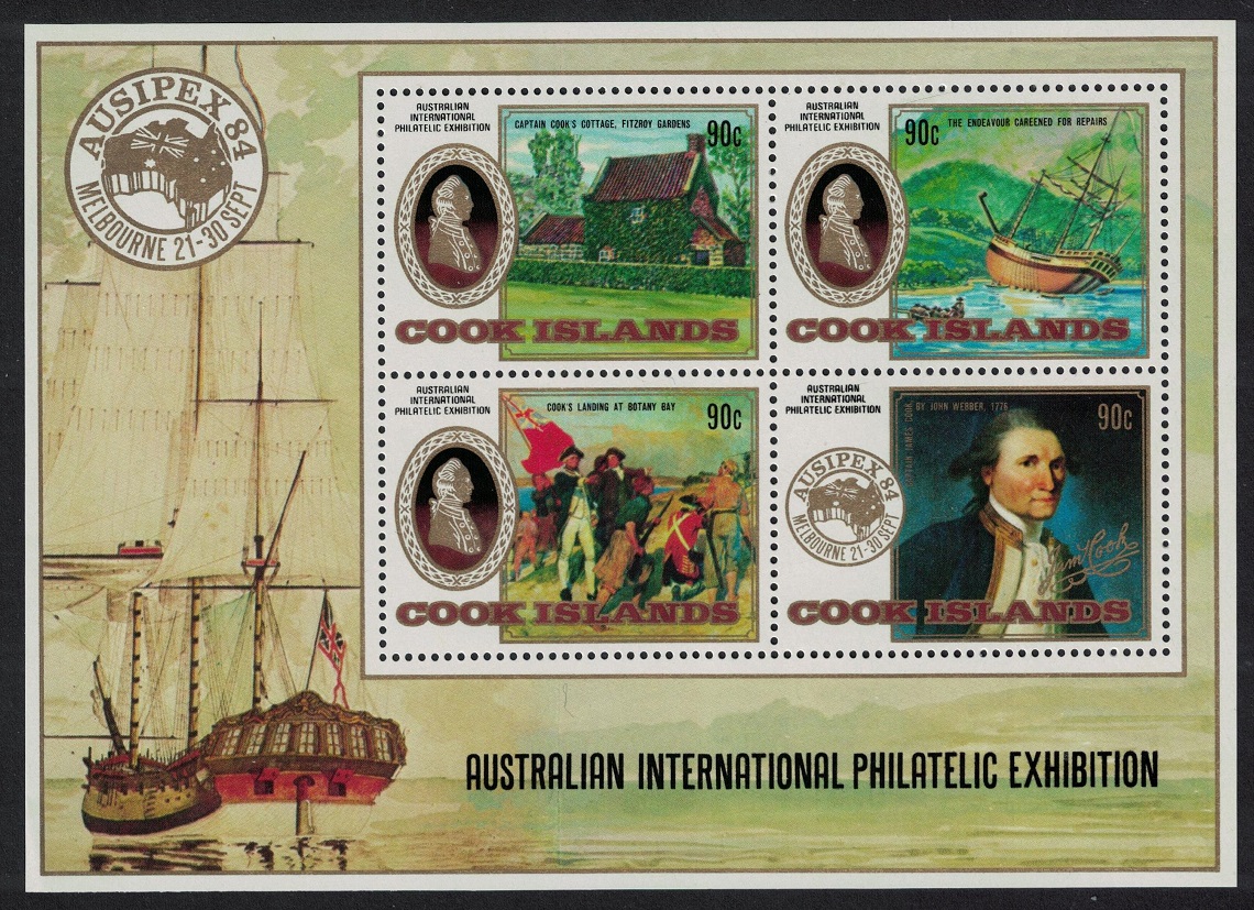 Cook Islands Captain Cook&#39;s Cottage MS 1984 MNH SG#MS1002