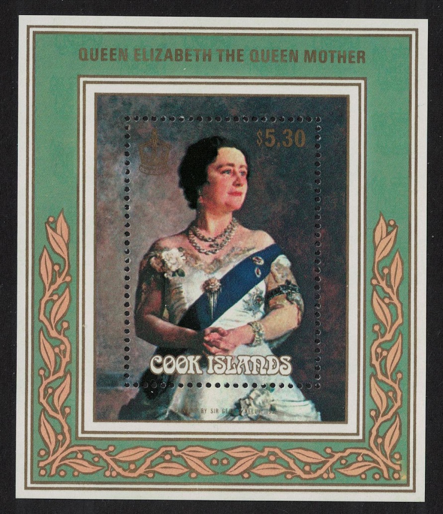 Cook Islands Life and Times of The Queen Mother MS 1985 MNH SG#MS1039