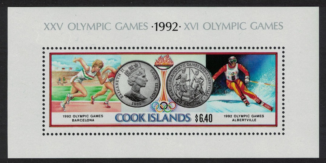 Cook Islands Olympic Games Barcelona and Albertville MS 1990 MNH SG#MS1245 Sc#1039